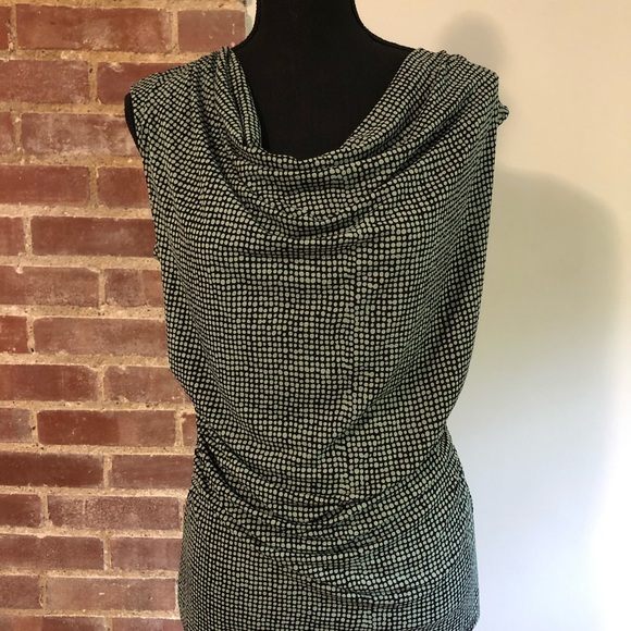 Vince Camuto Sz M Drape Dot Tank EUC - Picture 1 of 8